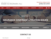 Tablet Screenshot of michiganinsurancelawyer.com